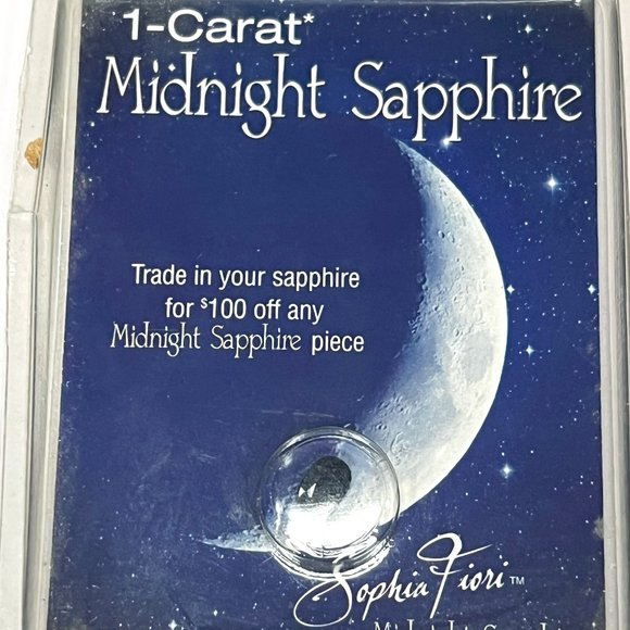 1CT Midnight Sapphire Sophia Fiori Loose Stone - Picture 1 of 3